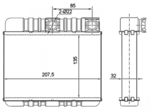 image of NRF 54277 Radiator Interior Heat Exchanger OE 64118372783,8372783