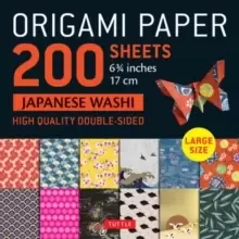 Image of Origami Paper 200 sheets Japanese Washi Patterns 6.75 inch : Large Tuttle Origami Paper: High-Quality Double Sided Origami Sheets Printed with 12 Diff