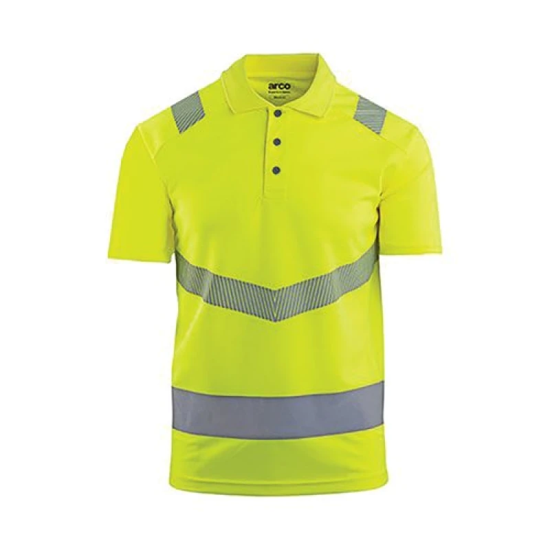 Image of Arco Arco Responsible Yellow Hi-Vis Polo Shirt S 18S0203