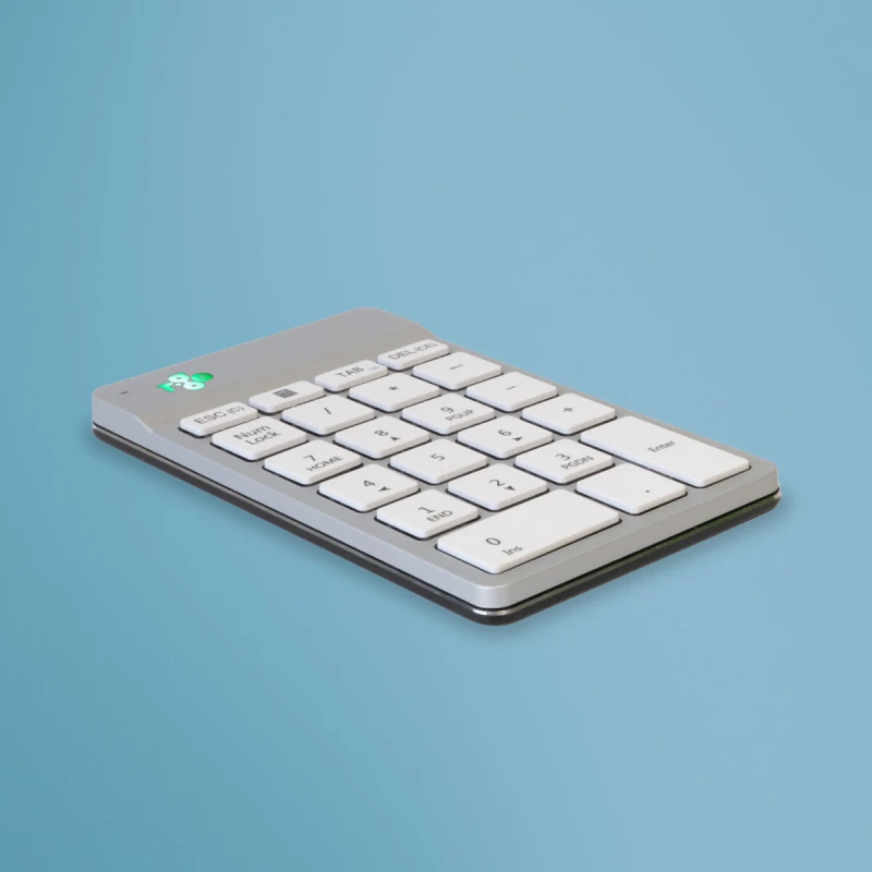 Image of R-Go Tools R-Go Tools Numeric keypad R-Go Numpad Break, ergonomic numeric keypad with break software, bluetooth, white RGOCONMWLWH