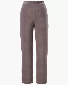 image of Cotton Traders Womens Super Soft Slim Leg Jersey Cord Pull-On Trousers in Brown