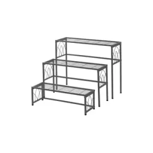 Image of Nesting Plant Stands Metallic Grey
