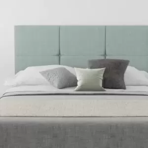 Image of Aspire - Caine Upholstered Headboard, Malham Weave, Sky - Headboard 60cm Size Superking (180x200)