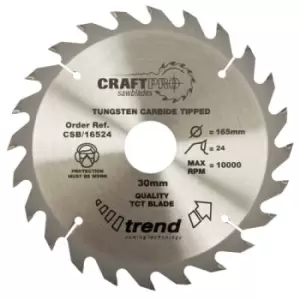 Image of Trend CRAFTPRO Wood Cutting Saw Blade 315mm 24T 30mm
