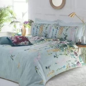 Image of Paoletti Hanging Gardens Single Duvet Cover Set Cotton Multi