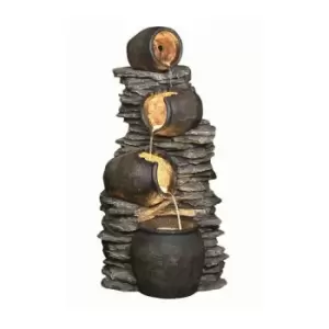 Image of 4 Pouring Jugs on Rock Mains Powered Water Feature