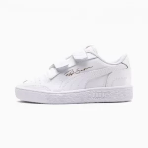 PUMA Ralph Sampson Lo V Kids Trainers, White/W/White, size 1.5, Shoes