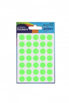 Image of Avery Coloured Labels Round 12mm DIA GR (245 Labels) PK10