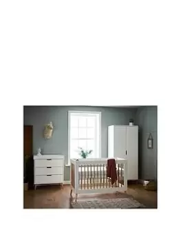 image of Obaby Maya Mini 3 Piece Room Set - White/Natural, White