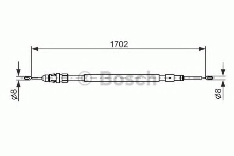 Image of Handbrake cable Bosch 1 987 477 239