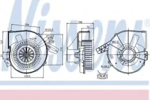 Image of Nissens Interior Cabin Blower Fan 87028