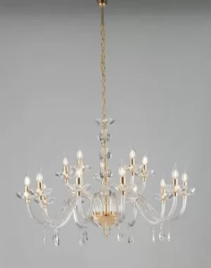 image of RIFLESSO 5 Light Chandeliers Gold, Crystal 96x67cm