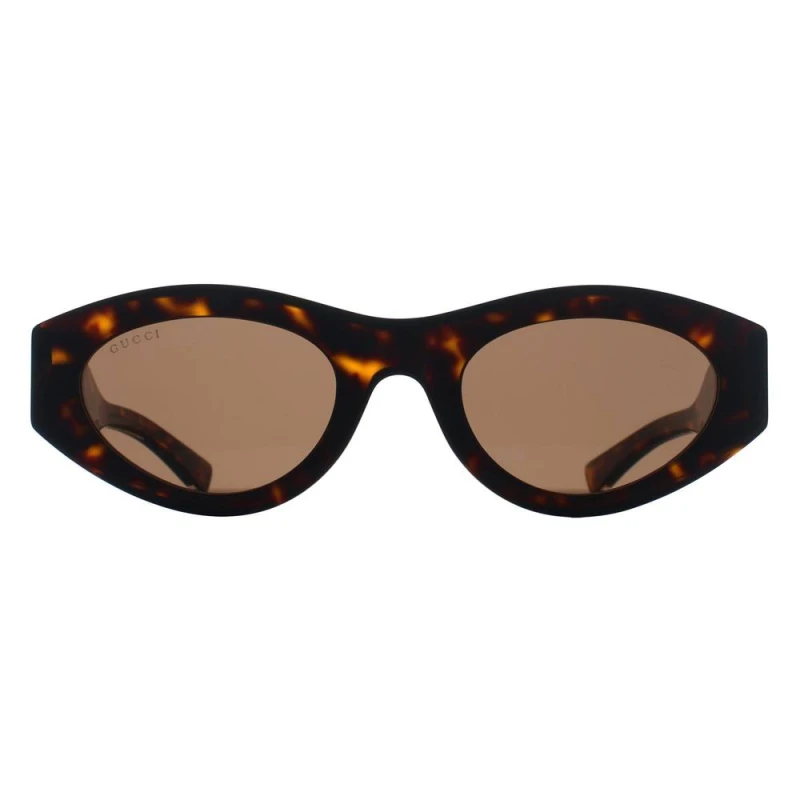 Image of Gucci Womens Oval Havana Brown GG2065S Brown Female One Size