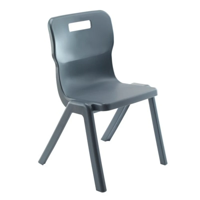 Image of 100% Recycled Plastic Black Titan One Piece School Chair - Size 6 - 460mm