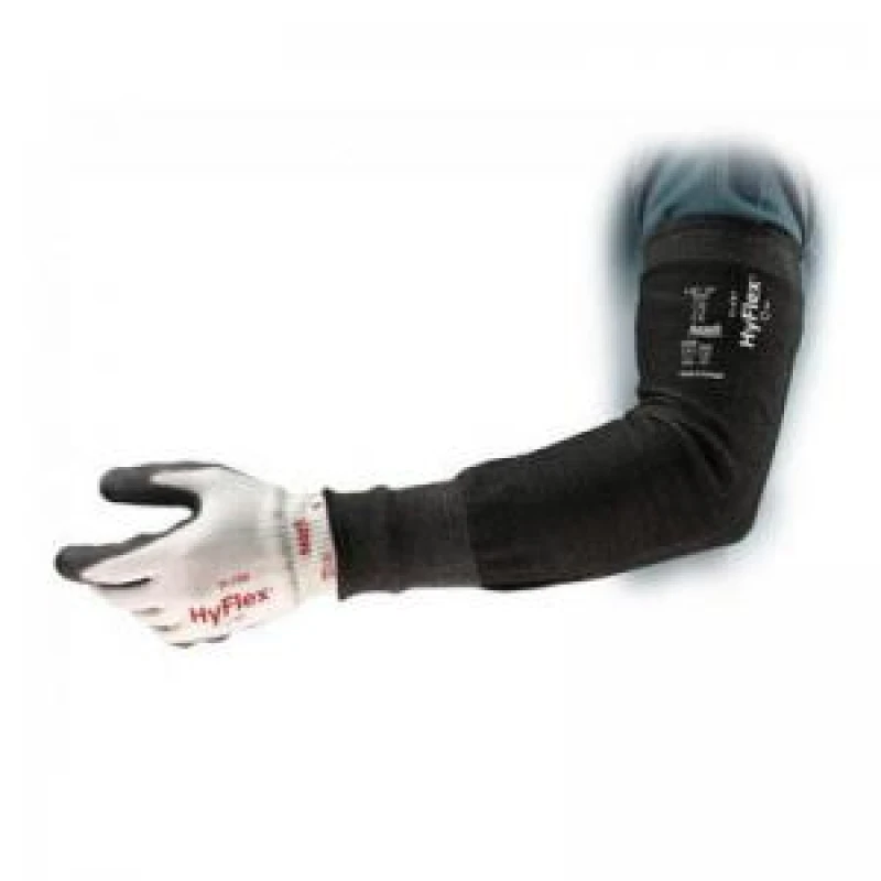 Image of Ansell Hyflex 12" Sleeve Black (50 Pack) AN11-250N12