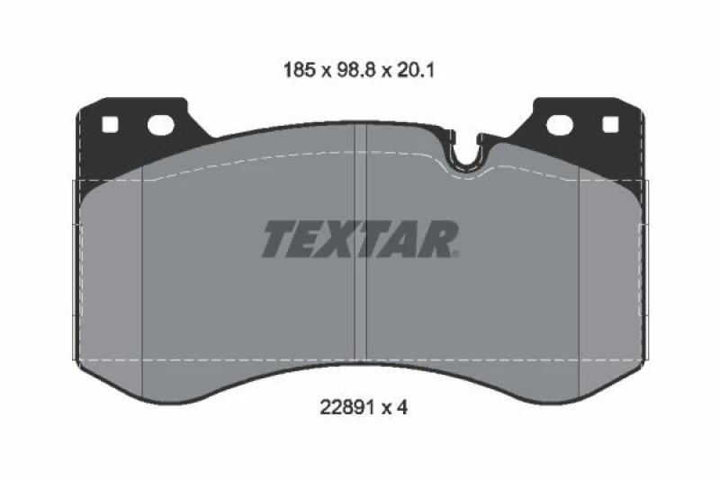Image of Brake pad set TEXTAR 2289101