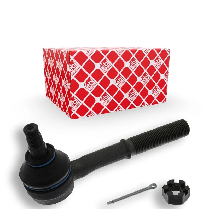 Image of FEBI BILSTEIN 15266 Track rod end Front Axle Left, with crown nut Tie Rod End (914)