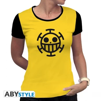 Image of One Piece - Trafalgar Law Womens Large T-Shirt - Yellow