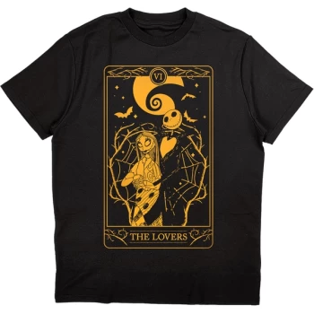 Image of Disney - The Nightmare Before Christmas Jack & Sally Lovers Unisex Large T-Shirt - Black