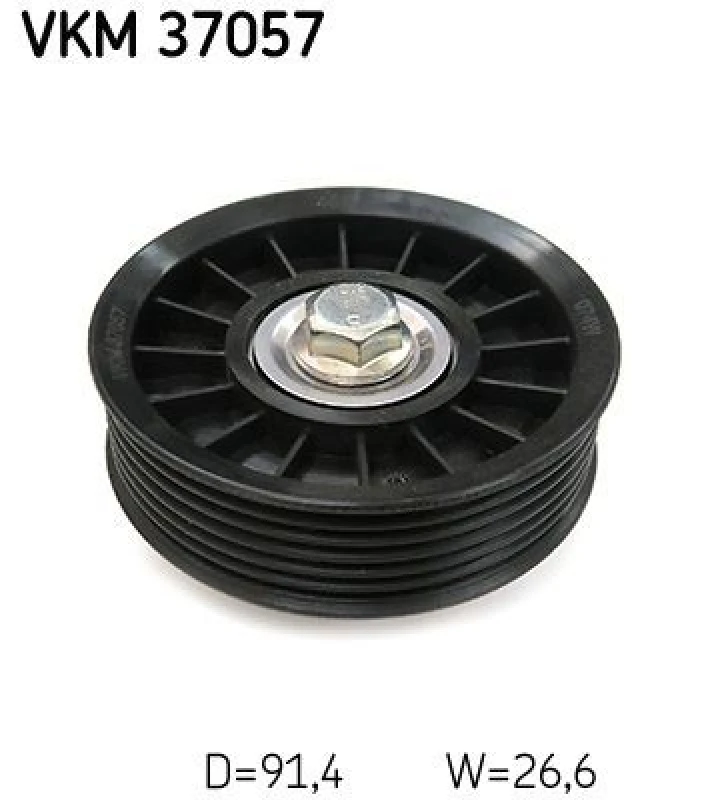Image of SKF Deflection / guide pulley, V-ribbed belt SKF VKM 37057