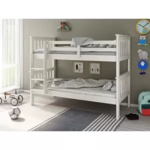 image of Bedmaster - Carra Bunk Bed White With Orthopaedic Mattresses