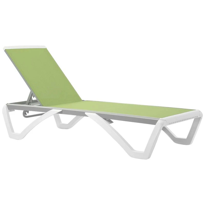 Image of Outsunny Chaise Patio Lounge With Adjustable Back Green 84B-595GN