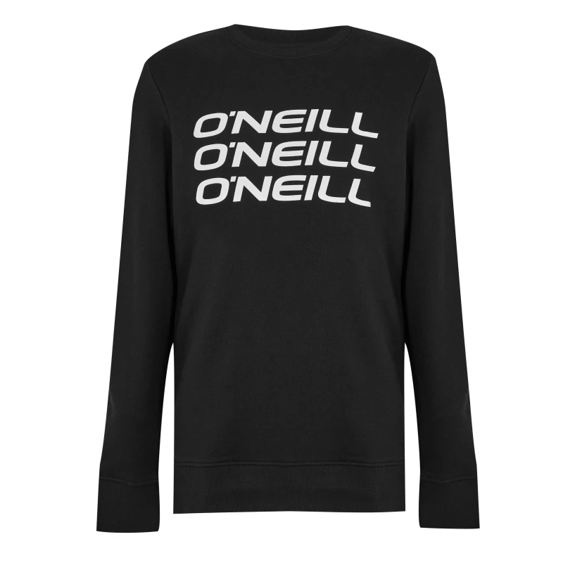 Image of ONeill Logo Stack Sweatshirt Senior - Black S