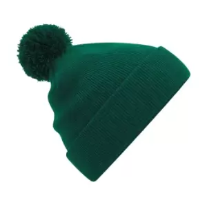 Image of Beechfield Unisex Adult Original Pom Pom Beanie (One Size) (Bottle Green)
