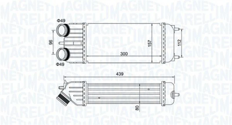 Image of MAGNETI MARELLI Intercooler MAGNETI MARELLI 351319204250
