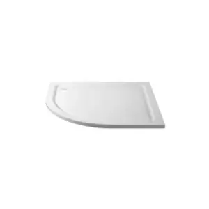 image of 1000x800mm Left Hand Offset Quadrant Stone Resin Shower Tray- Pearl