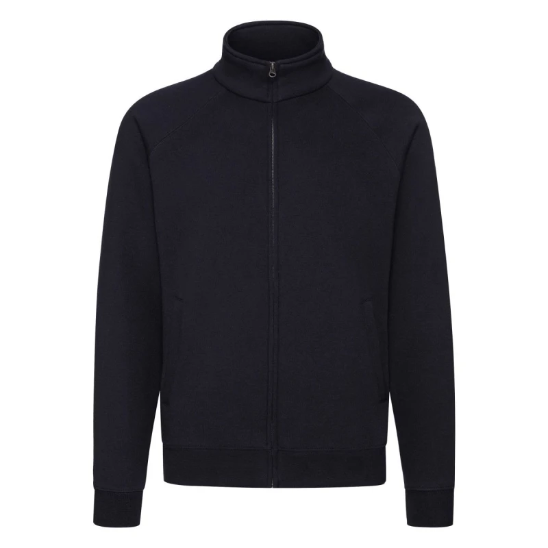 Image of Fruit Of The Loom Fruit of the Loom Men Premium Sweat Jacket in Mid Navy Size: Small Mid Navy S Male 5063527357953