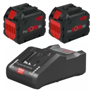 image of 2 x Bosch ProCORE GBA 18v 12.0Ah Lithium Ion Batteries & Charger Kit 1600A016GZ