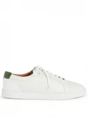 Image of Ted Baker Udamo Leather Trainers, White, Size 10, Men