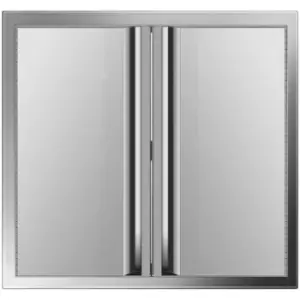 Image of VEVOR Outdoor Kitchen Doors, 24 x 24" BBQ Access Door, 304 Brushed Stainless Steel BBQ Door for Outdoor Kitchen BBQ Island