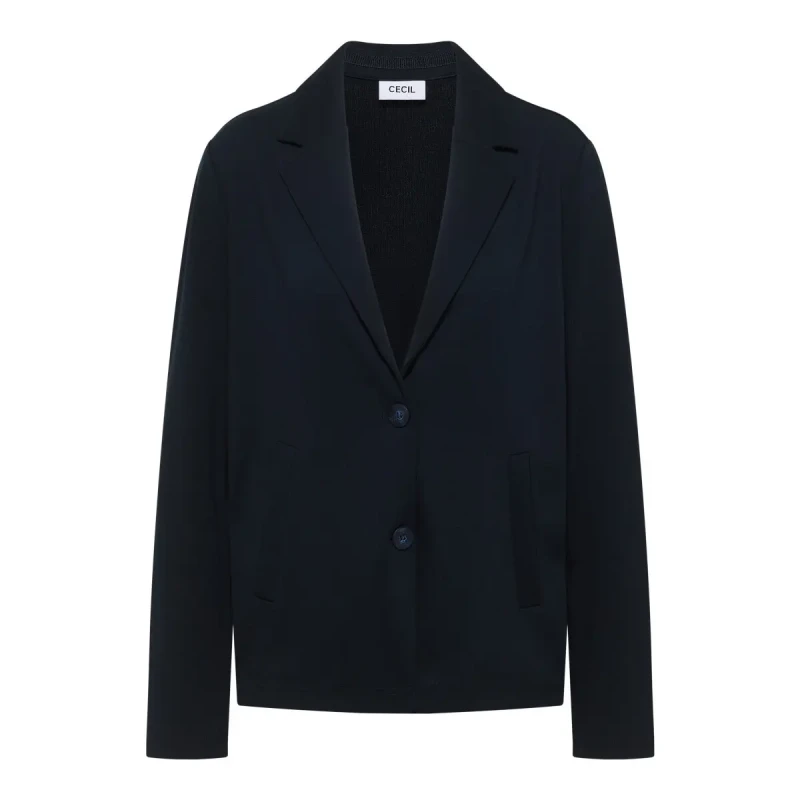 Image of cecil Womens blazer with piped pockets Cecil Bleu Female L