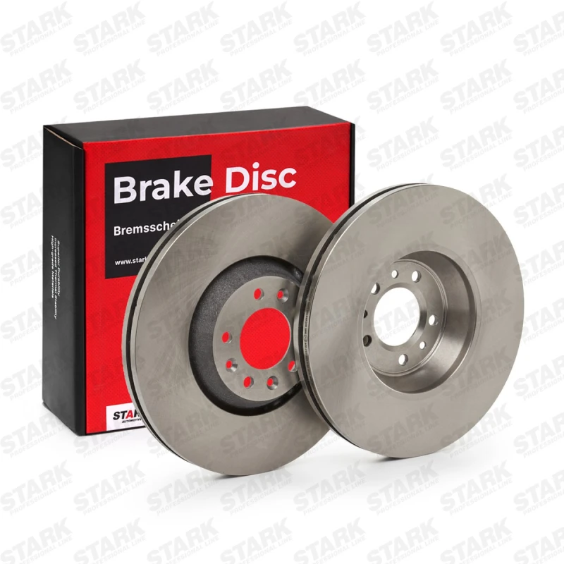 Image of STARK SKBD-0022133 Brake disc Front Axle, Vented, Cast Iron, Uncoated, Untreated, without bolts/screws Cast Iron Brake Disc (82)