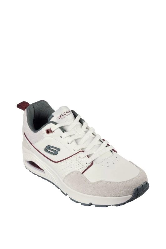 Image of Skechers Uno Lace Up Trainers - White Size 7, Men White VUOOF Male 7