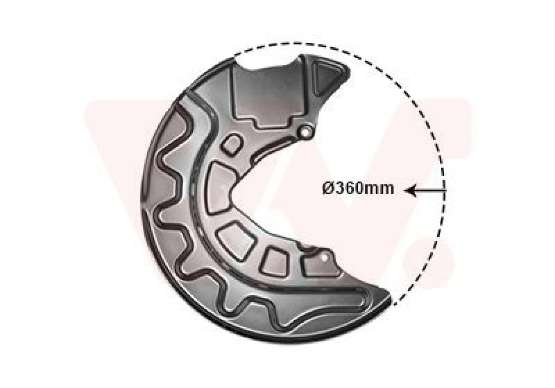 Image of VAN WEZEL Brake disc backing plate VAN WEZEL 0336372