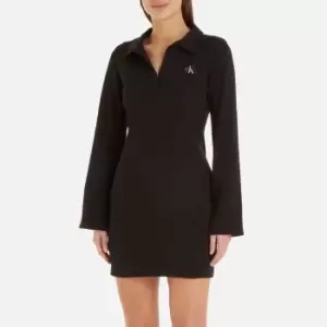 Image of Calvin Klein Jeans Cotton Stretch-Rib Dress - L