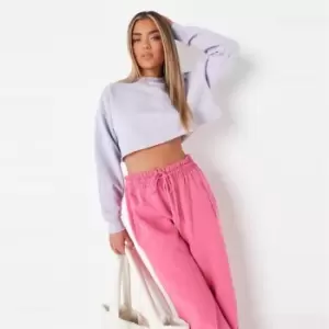 image of Missguided Brushed Cropped Sweat - Purple