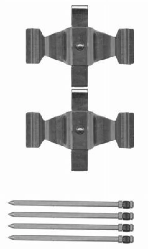 Image of HELLA Brake pad fitting kit HELLA 8DZ 355 204-311