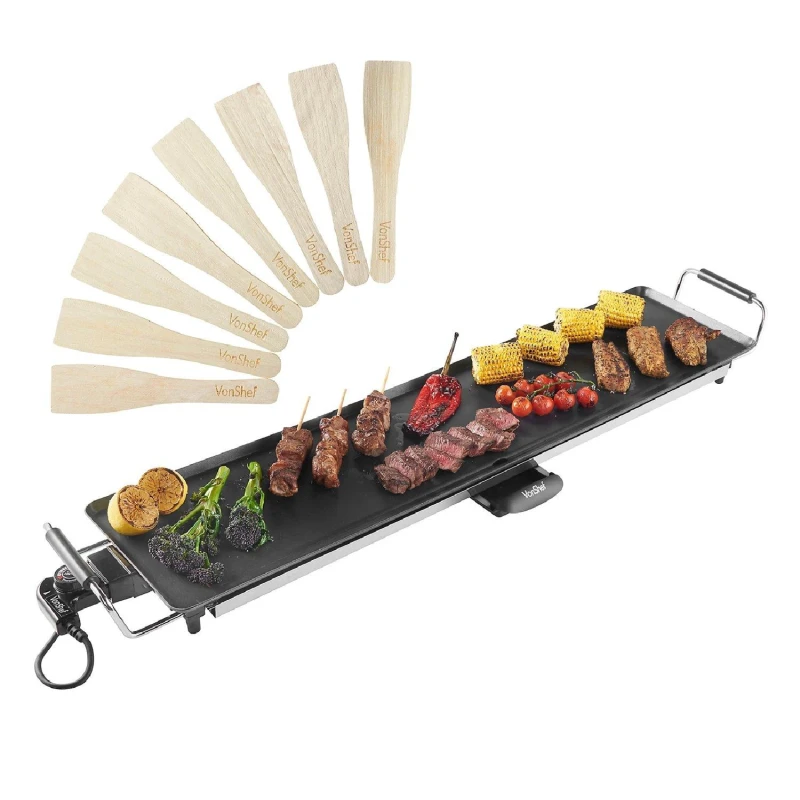 Image of VonShef XXL Electric Teppanyaki Grill in Black Unisex