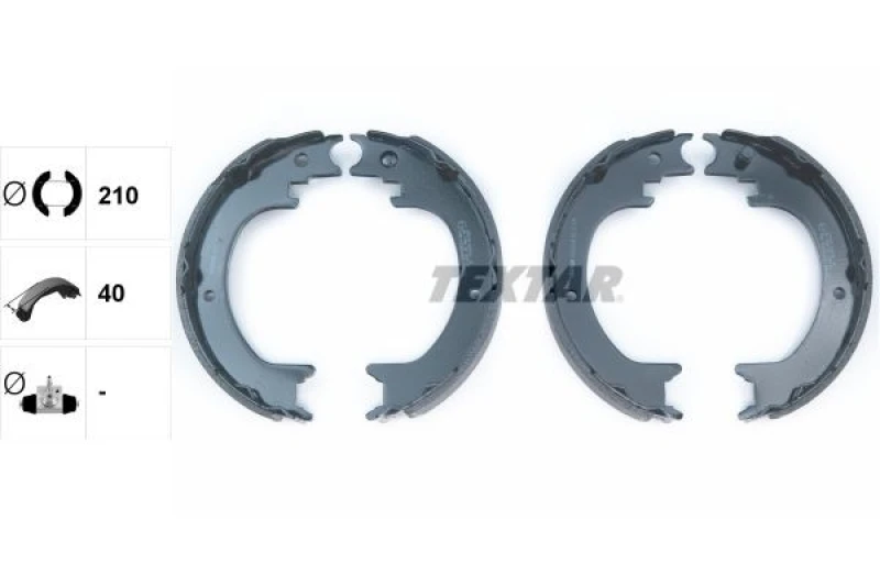 Image of Handbrake shoes TEXTAR 91083800