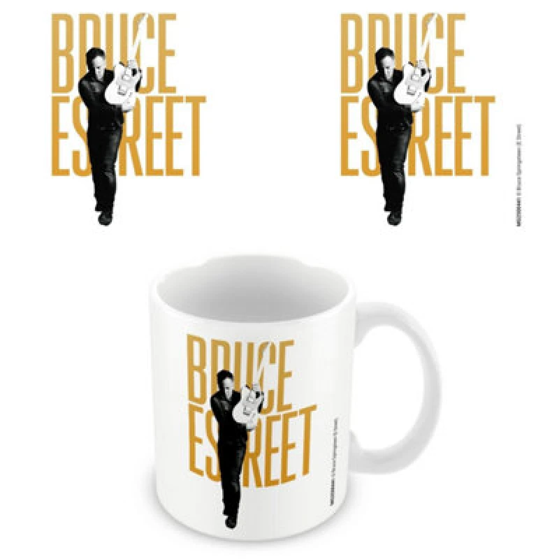 Image of Bruce Springsteen Bruce Springsteen E Street Mug in White White One Size Unisex 5063806983187