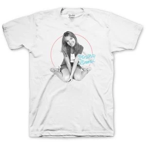 image of Britney Spears - Classic Circle Mens Large T-Shirt - White