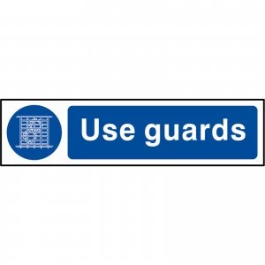 Image of Scan Use Guards Sign 200mm 50mm Standard
