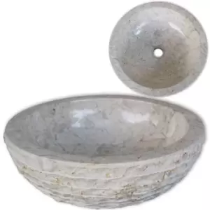 Image of Basin Marble 40cm Cream Vidaxl Cream