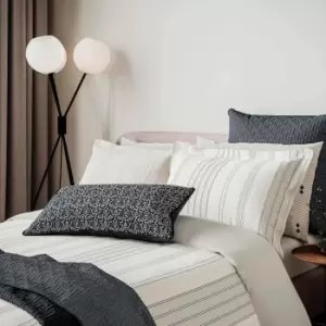 Image of Bedeck of Belfast Nena Woven Stripe Double Duvet Cover Set, Denim