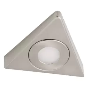 image of Culina Ayla LED Triangular Under Cabinet Light 3W Tri-Colour CCT Opal and Satin Nickel