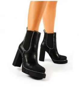 image of Public Desire Antix Ankle Boot - Black, Size 4, Women